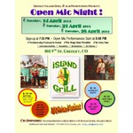 Island Grill Open Mic FLYER April 14, 21, 28 2009